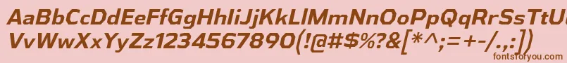 Шрифт AthabascaBdIt – коричневые шрифты на розовом фоне