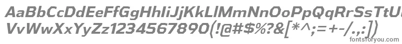 AthabascaBdIt-fontti – harmaat kirjasimet valkoisella taustalla