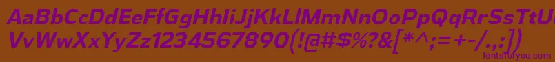 AthabascaBdIt Font – Purple Fonts on Brown Background