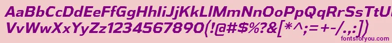 Шрифт AthabascaBdIt – фиолетовые шрифты на розовом фоне