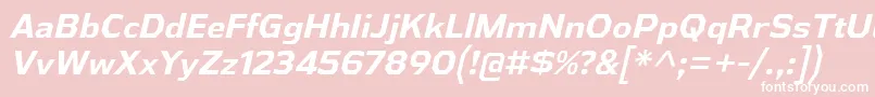 Шрифт AthabascaBdIt – белые шрифты на розовом фоне