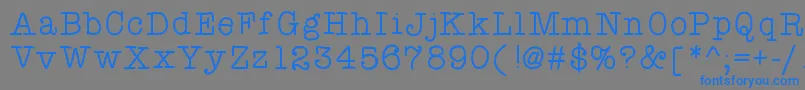 Atypewriterforme Font – Blue Fonts on Gray Background