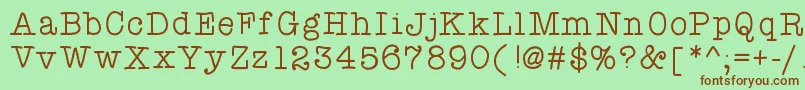 Atypewriterforme Font – Brown Fonts on Green Background