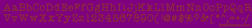 Atypewriterforme Font – Brown Fonts on Purple Background