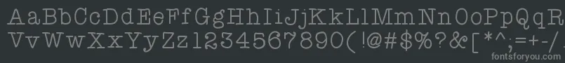 Шрифт Atypewriterforme – серые шрифты на чёрном фоне