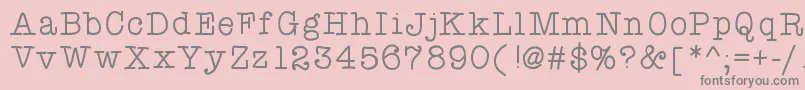 Atypewriterforme Font – Gray Fonts on Pink Background