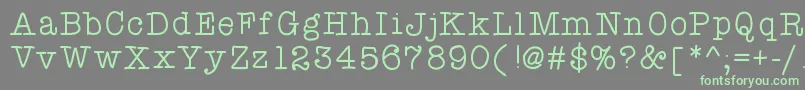 Шрифт Atypewriterforme – зелёные шрифты на сером фоне
