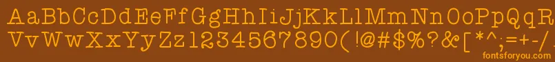 Atypewriterforme Font – Orange Fonts on Brown Background