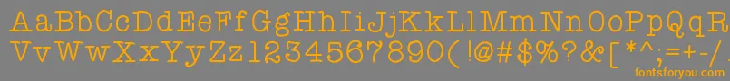 Atypewriterforme Font – Orange Fonts on Gray Background