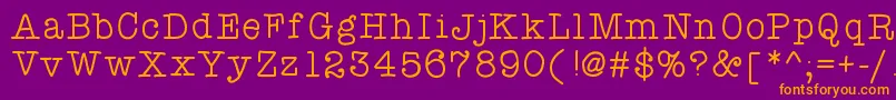 Atypewriterforme Font – Orange Fonts on Purple Background