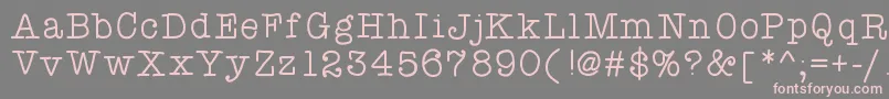 Atypewriterforme Font – Pink Fonts on Gray Background