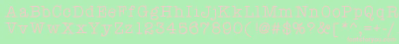 Atypewriterforme Font – Pink Fonts on Green Background