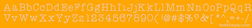 Atypewriterforme Font – Pink Fonts on Orange Background