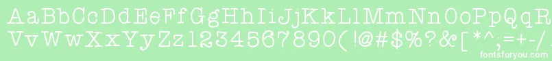 Atypewriterforme Font – White Fonts on Green Background