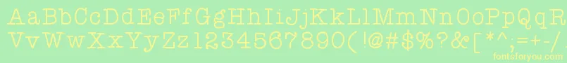 Шрифт Atypewriterforme – жёлтые шрифты на зелёном фоне