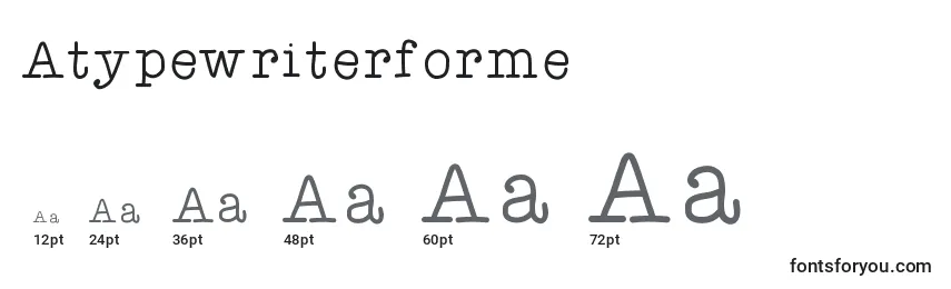 Größen der Schriftart Atypewriterforme