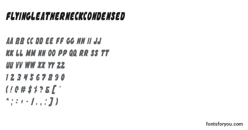Шрифт FlyingLeatherneckCondensed – алфавит, цифры, специальные символы