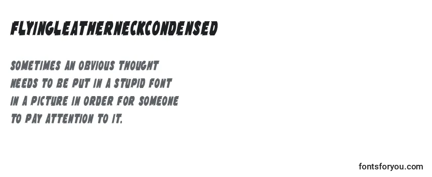Review of the FlyingLeatherneckCondensed Font