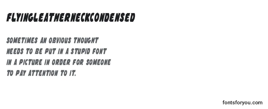 Überblick über die Schriftart FlyingLeatherneckCondensed