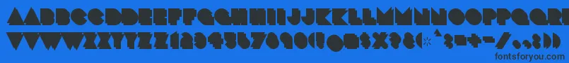 CrackmanBack Font – Black Fonts on Blue Background