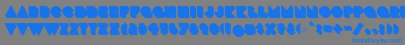 CrackmanBack Font – Blue Fonts on Gray Background