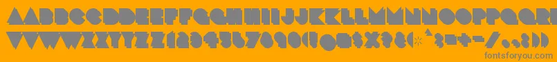 CrackmanBack-Schriftart – Graue Schriften auf orangefarbenem Hintergrund