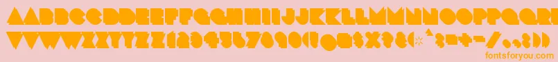 CrackmanBack Font – Orange Fonts on Pink Background