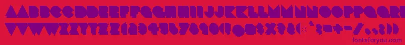 CrackmanBack Font – Purple Fonts on Red Background