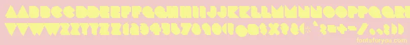 CrackmanBack Font – Yellow Fonts on Pink Background