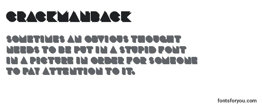 Review of the CrackmanBack Font