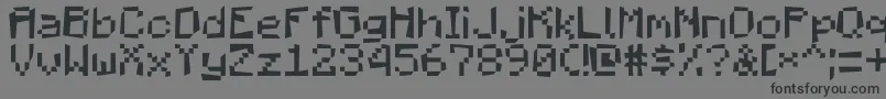 フォントMadPixels – 黒い文字の灰色の背景