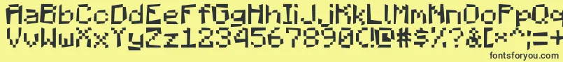 MadPixels Font – Black Fonts on Yellow Background