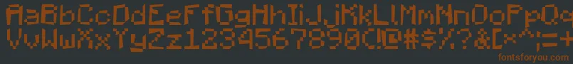 Fonte MadPixels – fontes marrons em um fundo preto