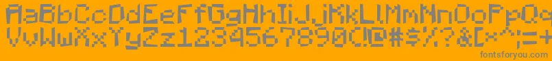 MadPixels Font – Gray Fonts on Orange Background