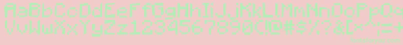 MadPixels Font – Green Fonts on Pink Background