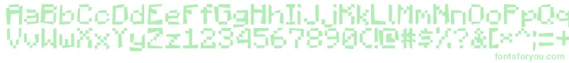 MadPixels Font – Green Fonts on White Background