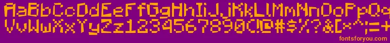 MadPixels Font – Orange Fonts on Purple Background