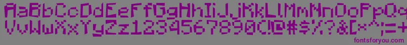 Шрифт MadPixels – фиолетовые шрифты на сером фоне