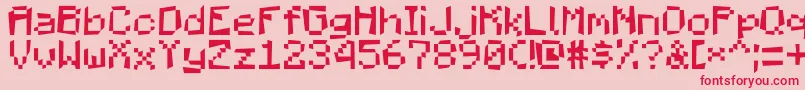 MadPixels Font – Red Fonts on Pink Background