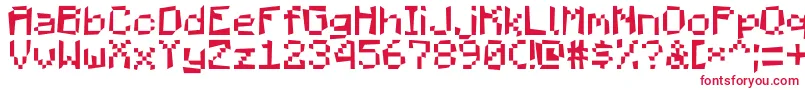 MadPixels Font – Red Fonts on White Background