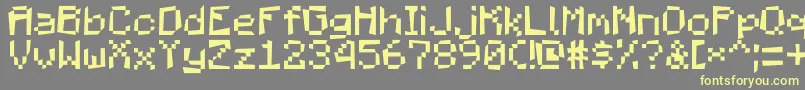 MadPixels Font – Yellow Fonts on Gray Background