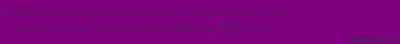 フォントJackishandwriting1 – 紫の背景に黒い文字