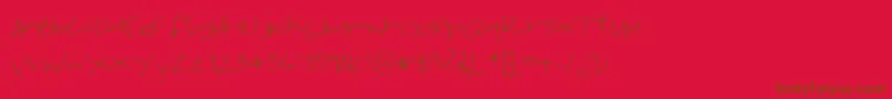Police Jackishandwriting1 – polices brunes sur fond rouge