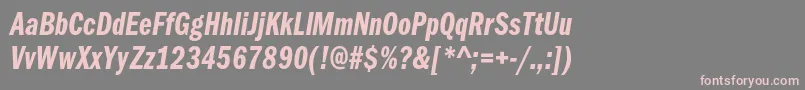 ItcfranklingothicstdDmcpit Font – Pink Fonts on Gray Background