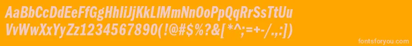 ItcfranklingothicstdDmcpit Font – Pink Fonts on Orange Background
