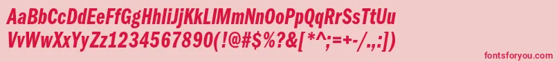 ItcfranklingothicstdDmcpit Font – Red Fonts on Pink Background