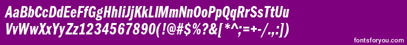 ItcfranklingothicstdDmcpit Font – White Fonts on Purple Background