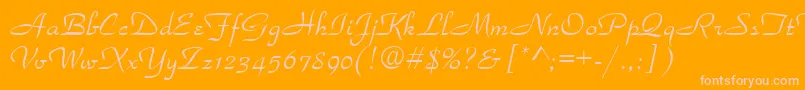 ParkAvenueNormal Font – Pink Fonts on Orange Background