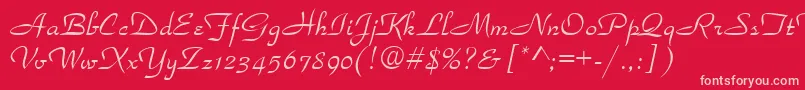 ParkAvenueNormal Font – Pink Fonts on Red Background