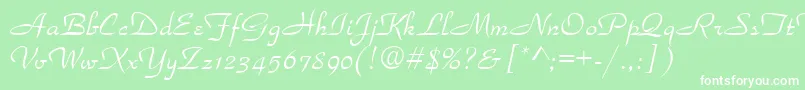 ParkAvenueNormal Font – White Fonts on Green Background